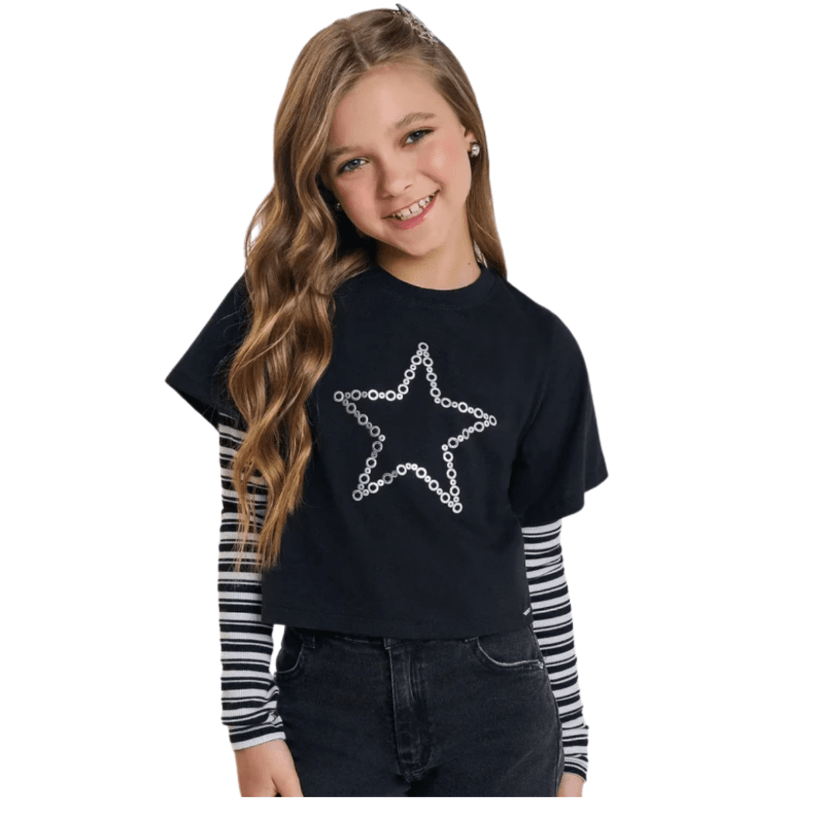 Blusa Juvenil em Malha Vic&Vicky
