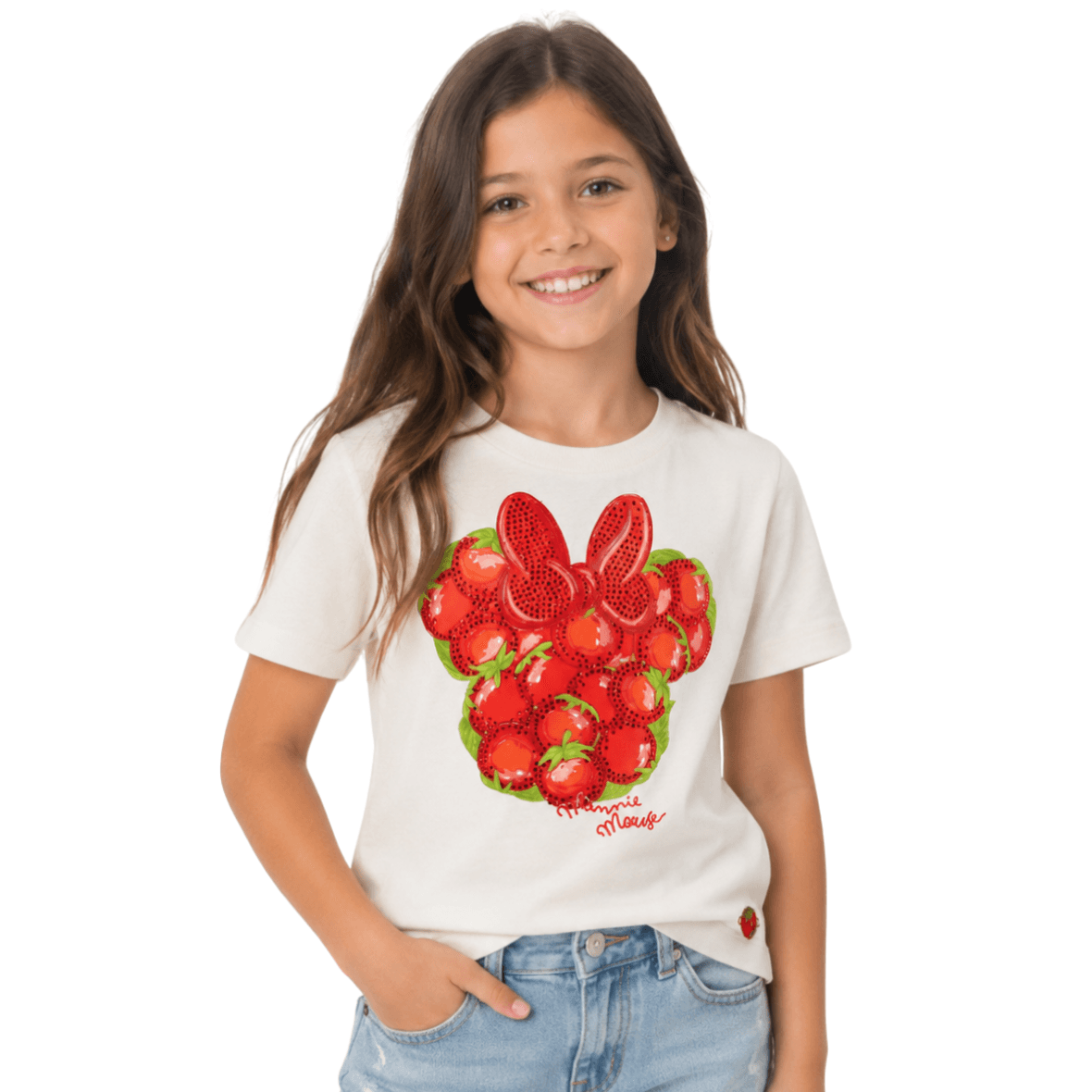 Blusa Infantil Minnie Tomates Animê