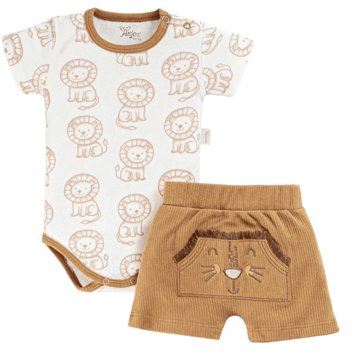 Conjunto Body e Short Leãozinho Anjos Baby
