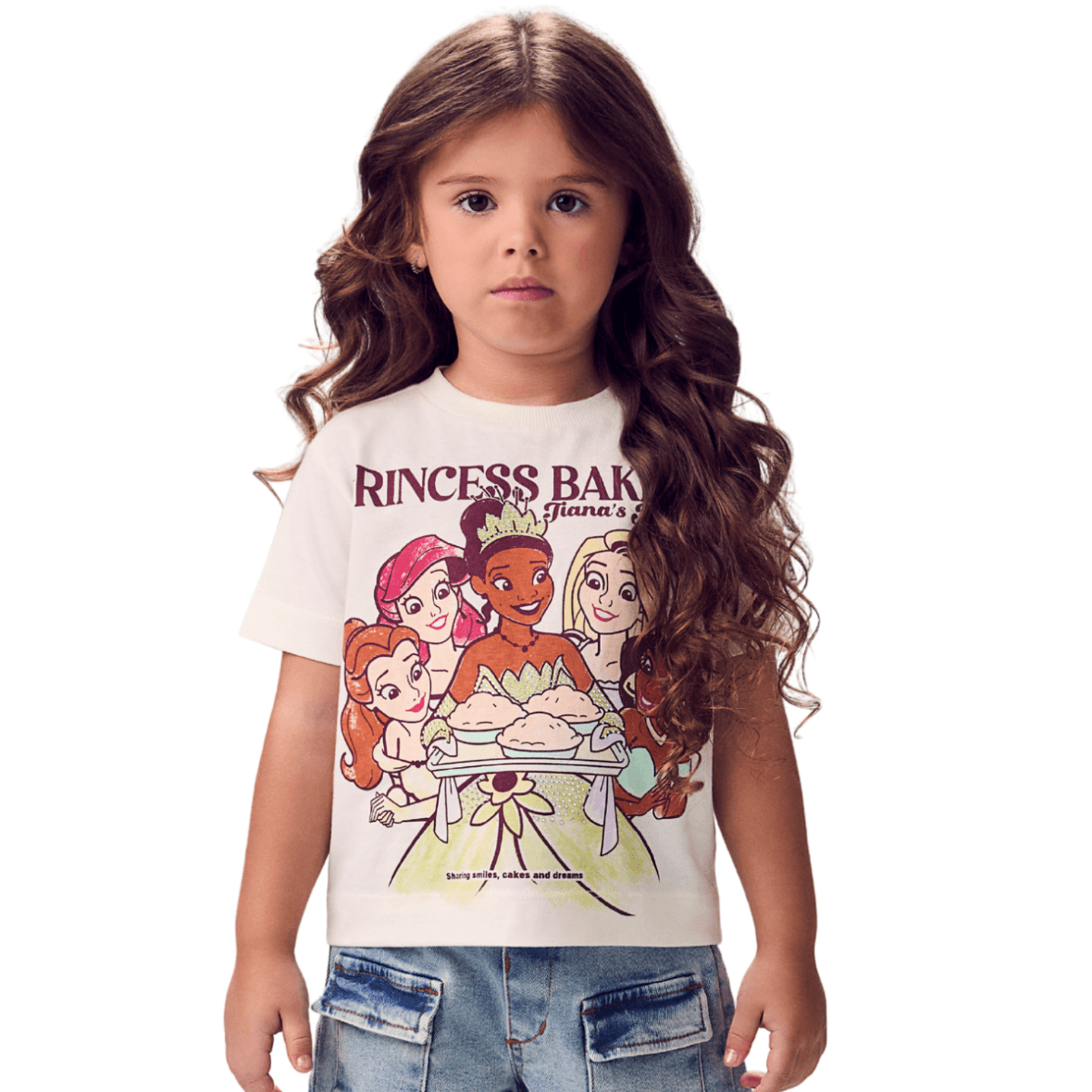 Blusa Infantil Disney Princesas Animê