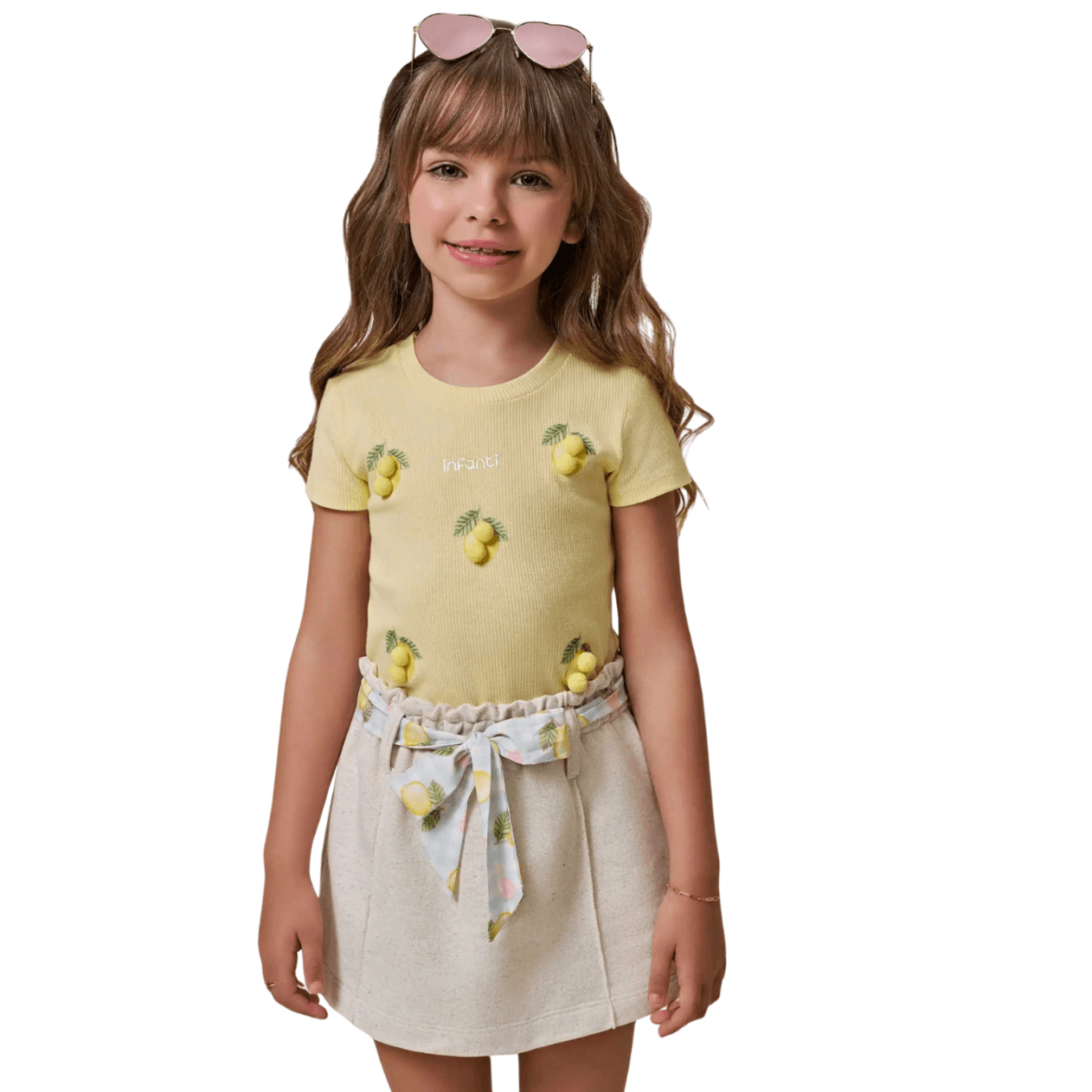 Conjunto Infantil Blusa e Short Saia Infanti