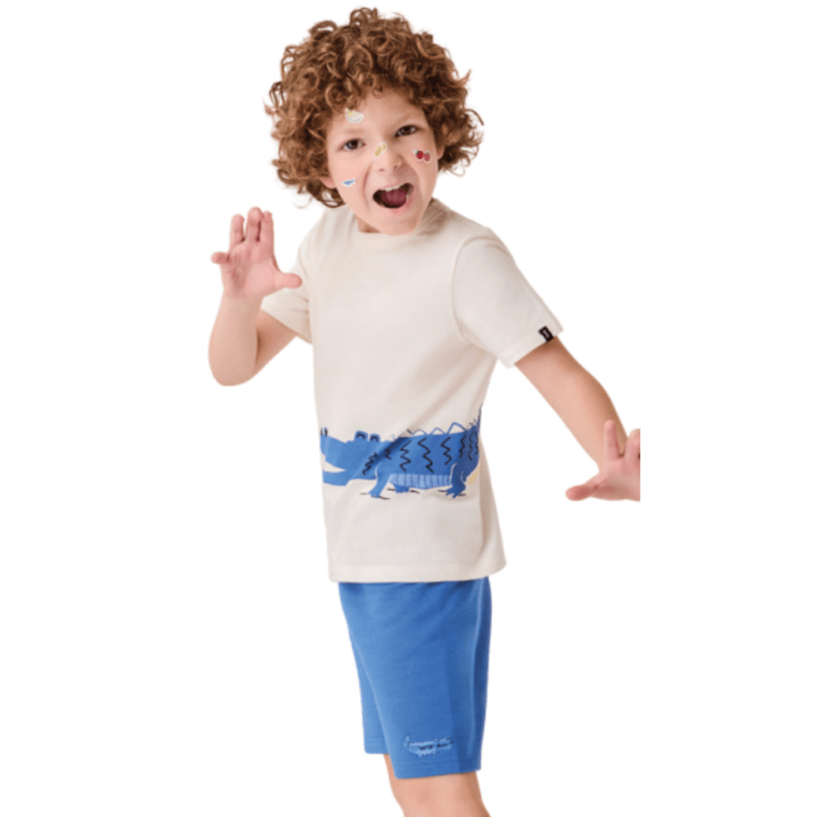 Conjunto Infantil Crocodilo Azul Bimbi