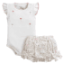 Conjunto Bebê Menina Body e Short Floral Anjos Baby