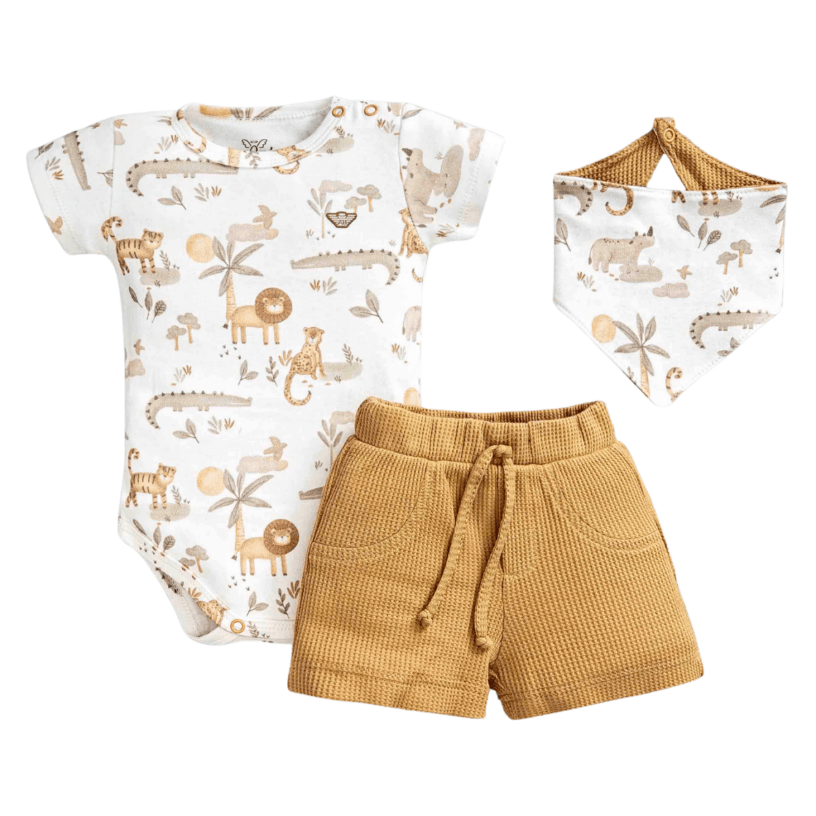 Conjunto Bebê Menino Safari com Bandana Anjos Baby
