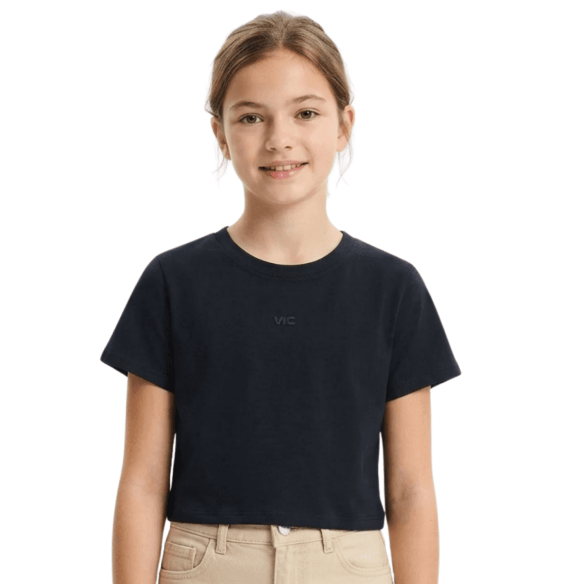 Camiseta Juvenil em Meia Malha Vic&Vicky