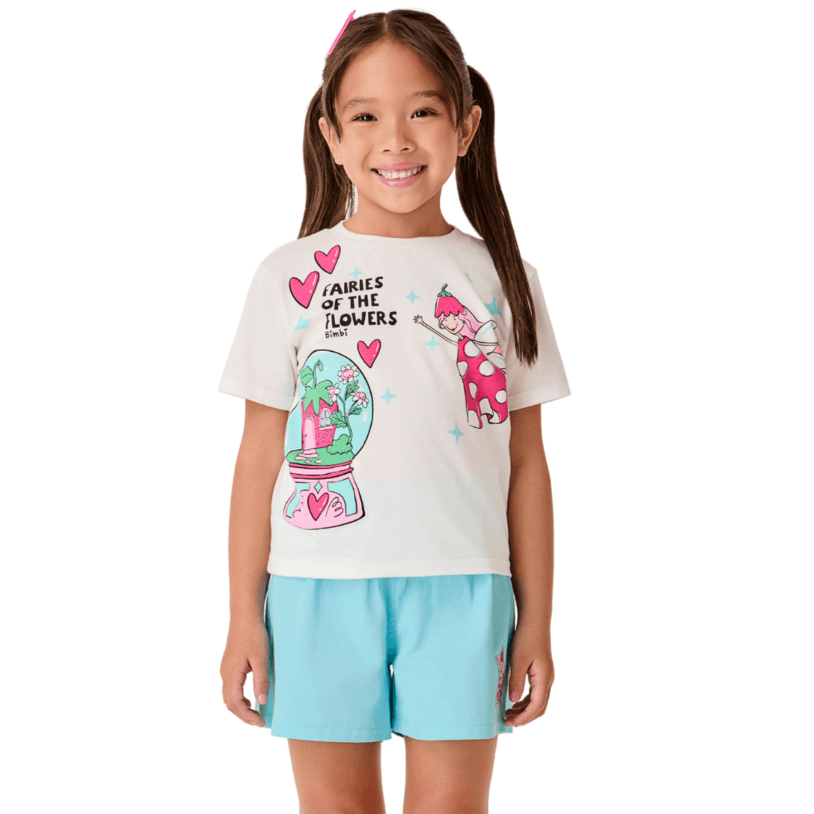 Conjunto Infantil T-Shirt e Short Fadinha Bimbi