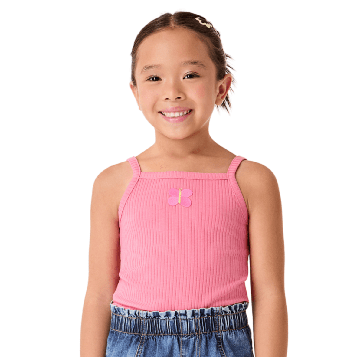 Regata Infantil Rosa com Borboleta Bimbi