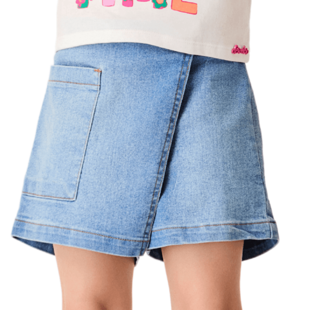 Short-Saia Jeans Infantil Bimbi