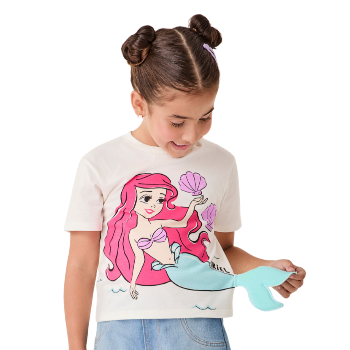 Blusa Infantil Ariel com Cauda de Sereia Bimbi