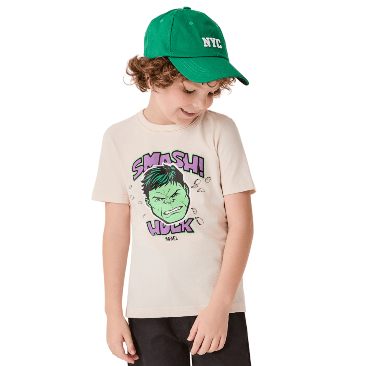 Camiseta Infantil Marvel Hulk Bimbi