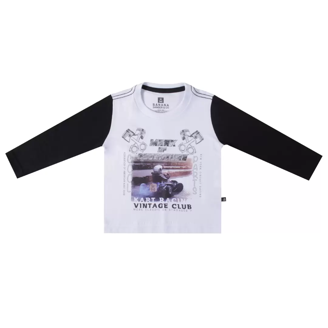 Camiseta Infantil Manga Longa Adventure Banana Danger