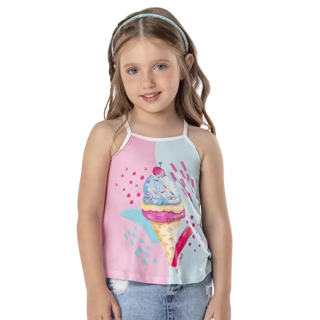 Regata Infantil Sorvete com Brinde Mon Sucré