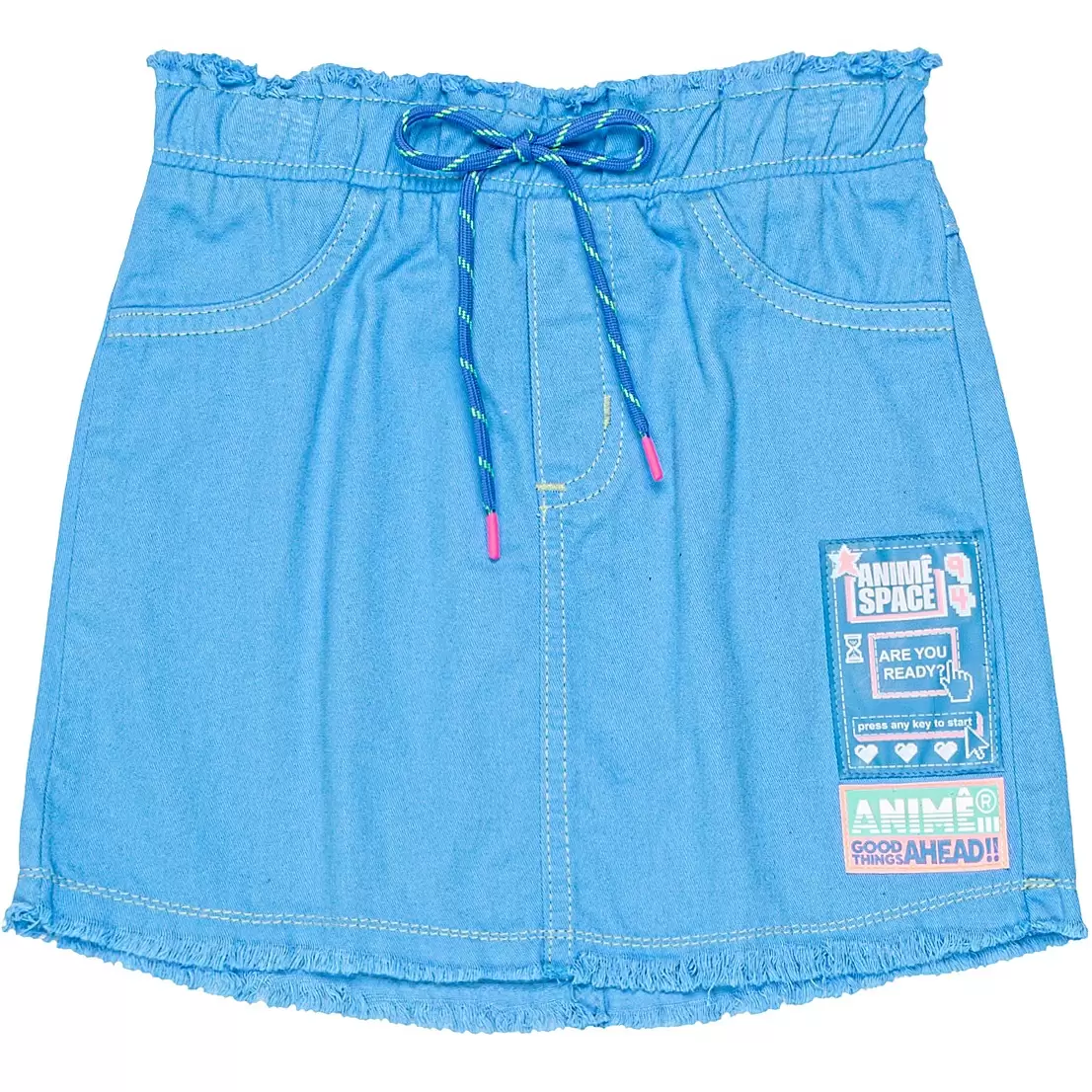 Saia Infantil Sarja Azul Animê