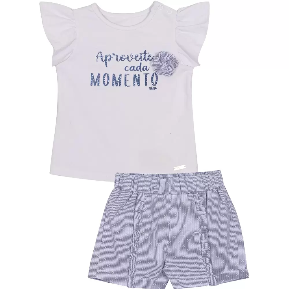 Conjunto Bebê Menina Flores e Amores Nini & Bambini