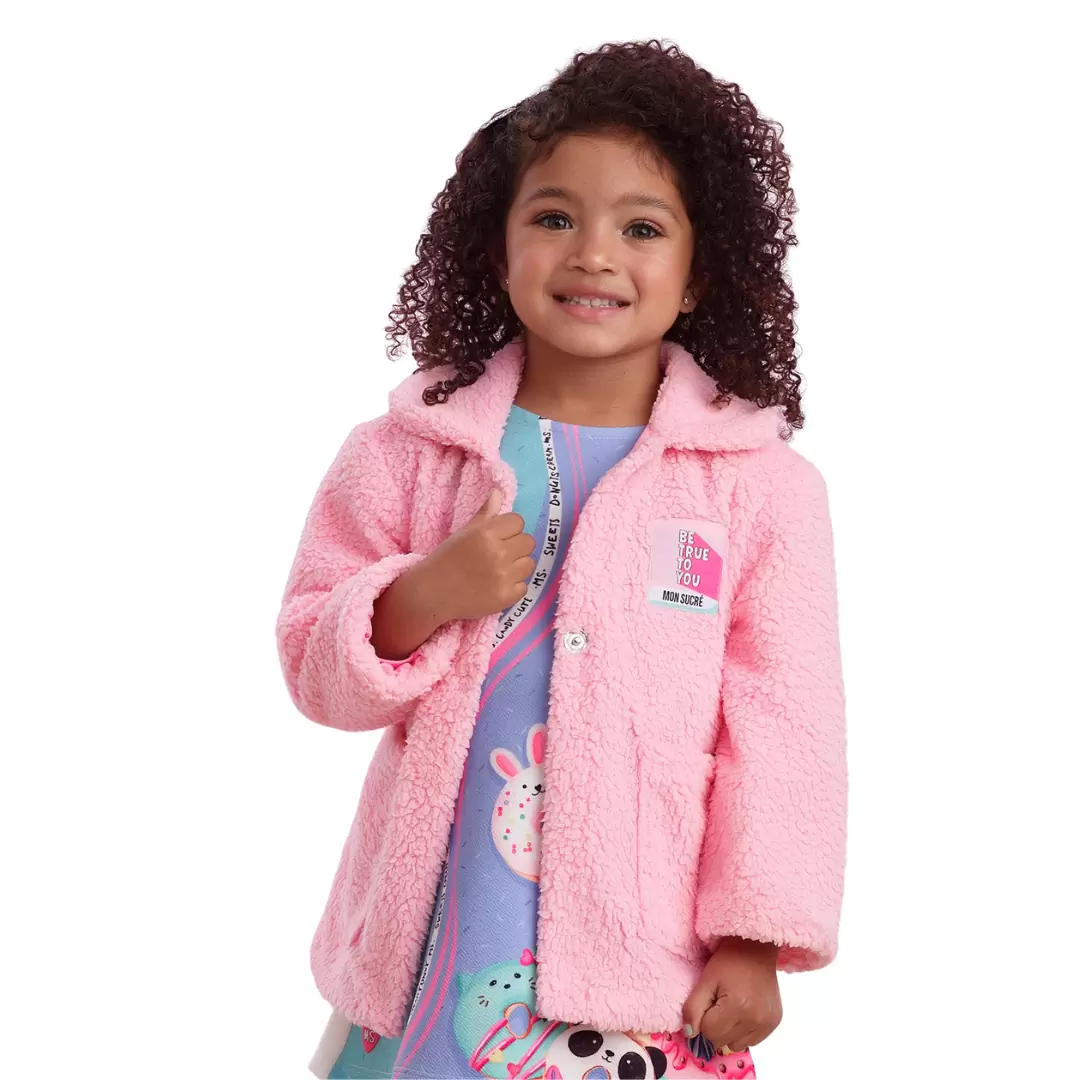 Casaco Infantil Funny Rosa Mon Sucré