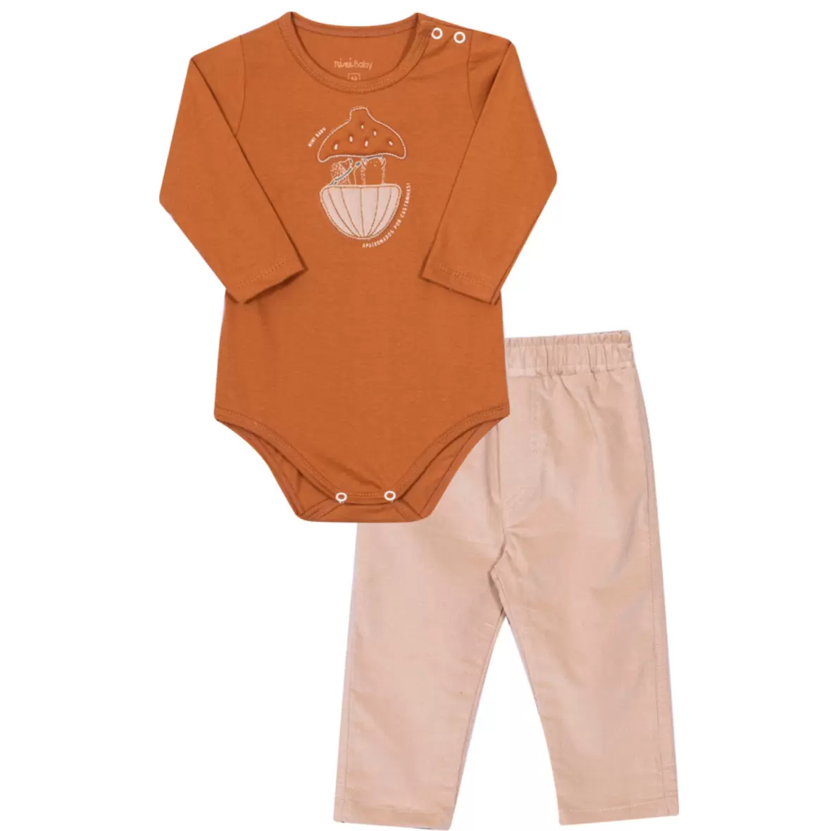 Conjunto Bebê Menino Cogumelo Nini & Bambini