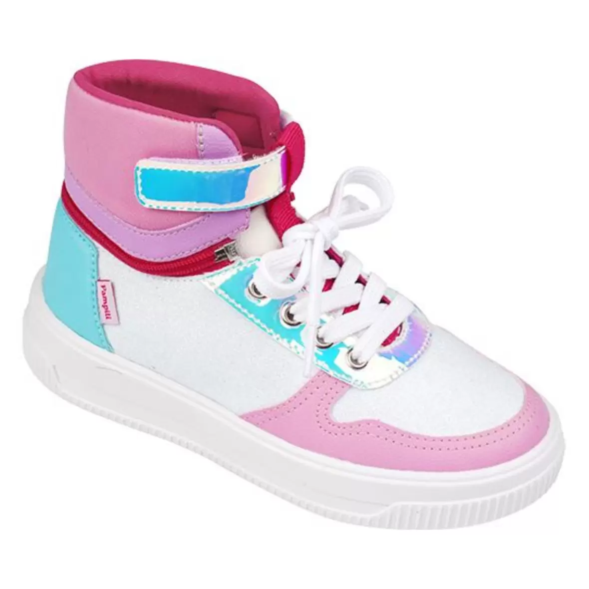 Tênis Infantil XP21 Branco e Rosa 2 em 1 Pampili