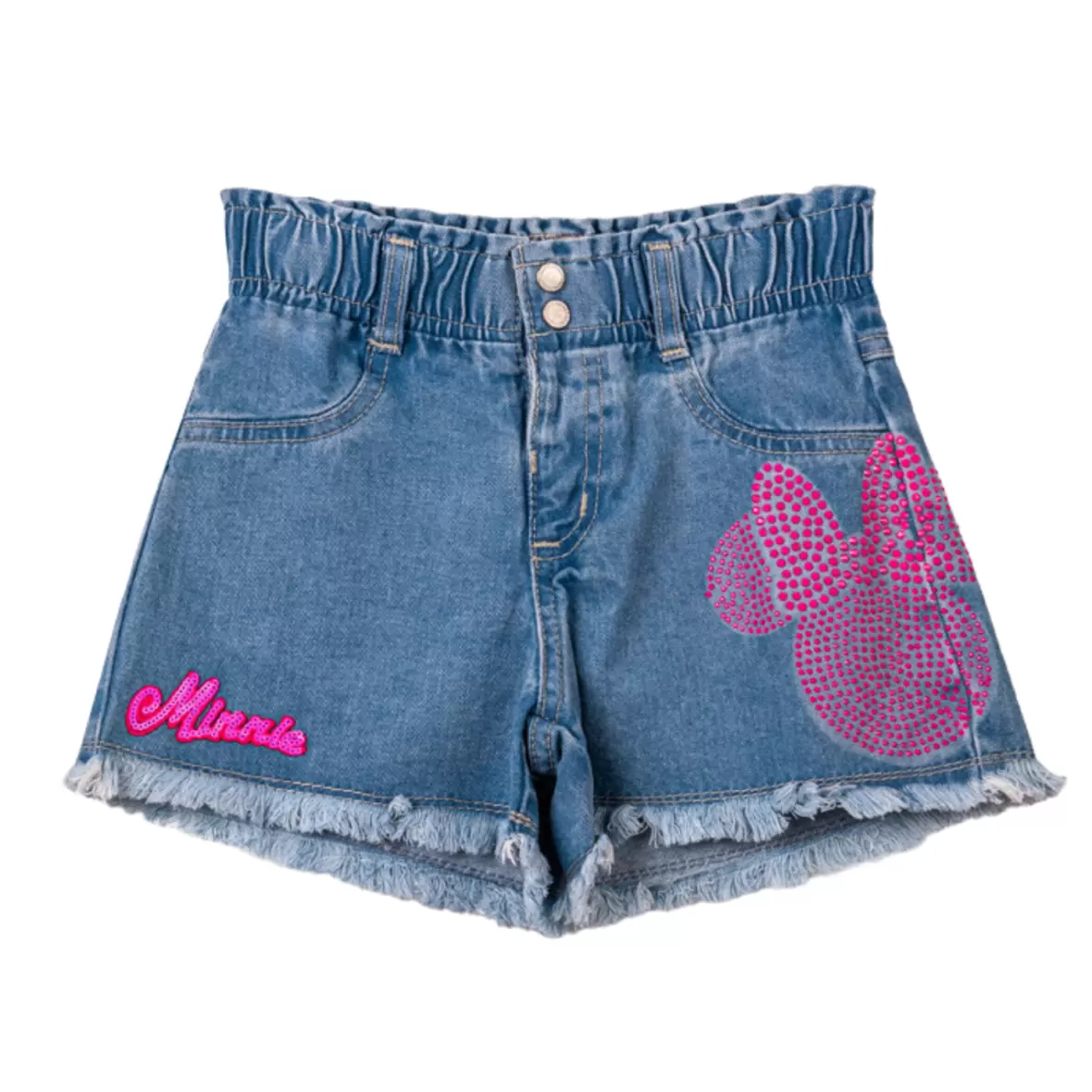 Short Infantil Jeans Minnie Mouse Animê