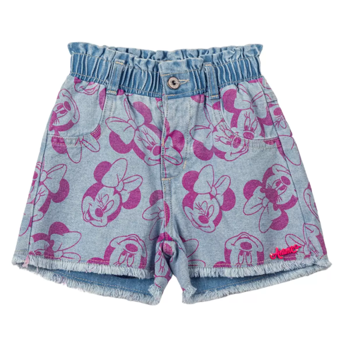 Short Infantil Jeans Minnie Disney Animê