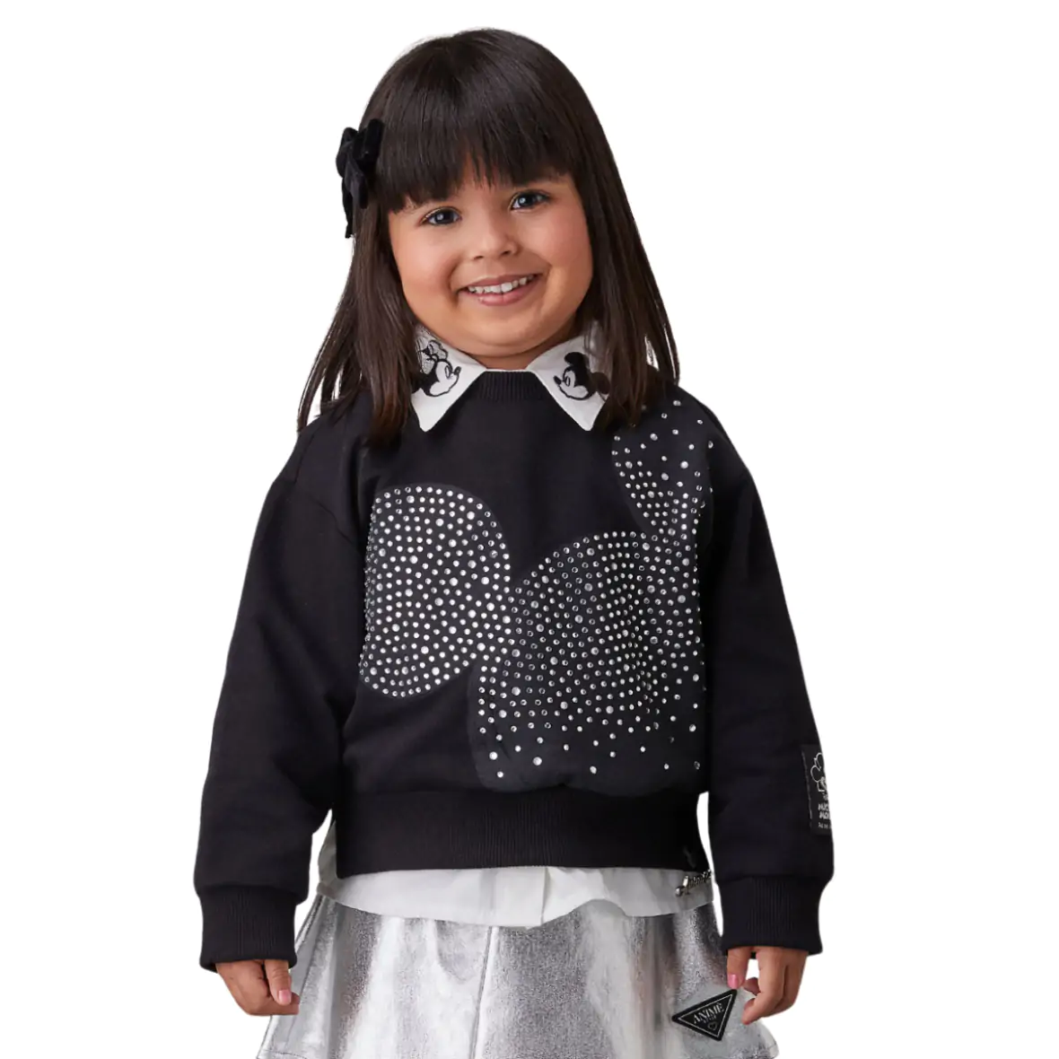 Moletom Infantil Mickey Mouse com Strass Animê