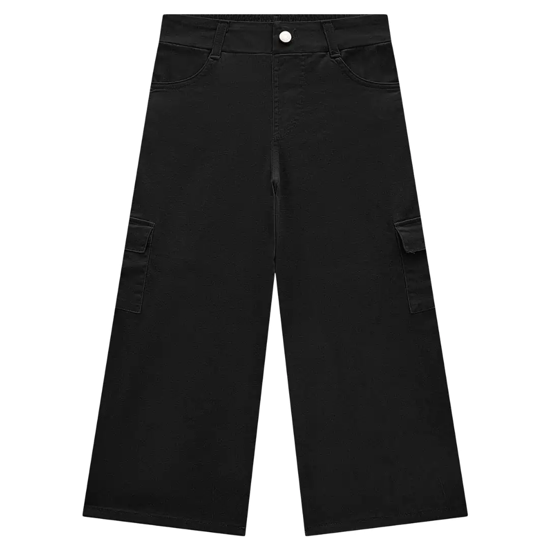 Calça Infantil Cargo em Sarja com Elastano Infanti