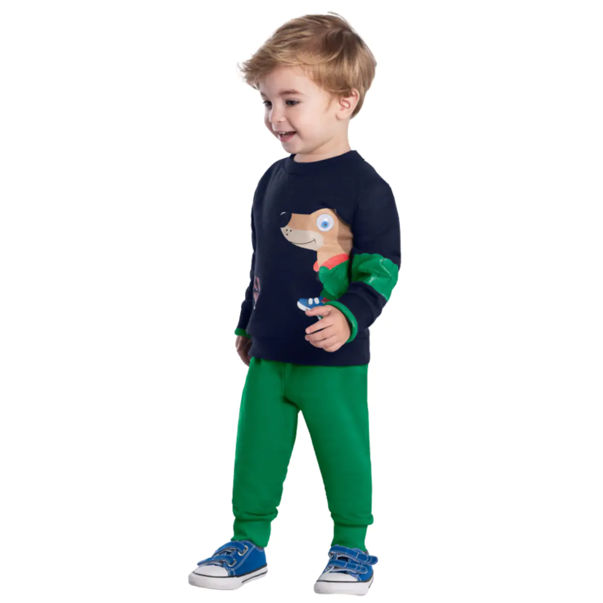 Conjunto Infantil Moletom Peluciado Cachorro Kyly