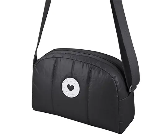 Bolsa Tiracolo Matelassê Comfy Preta Pampili