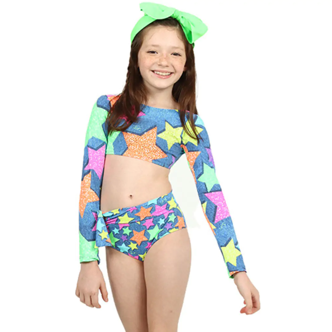Biquini Infantil Cropped Star Jeans Siri Kids