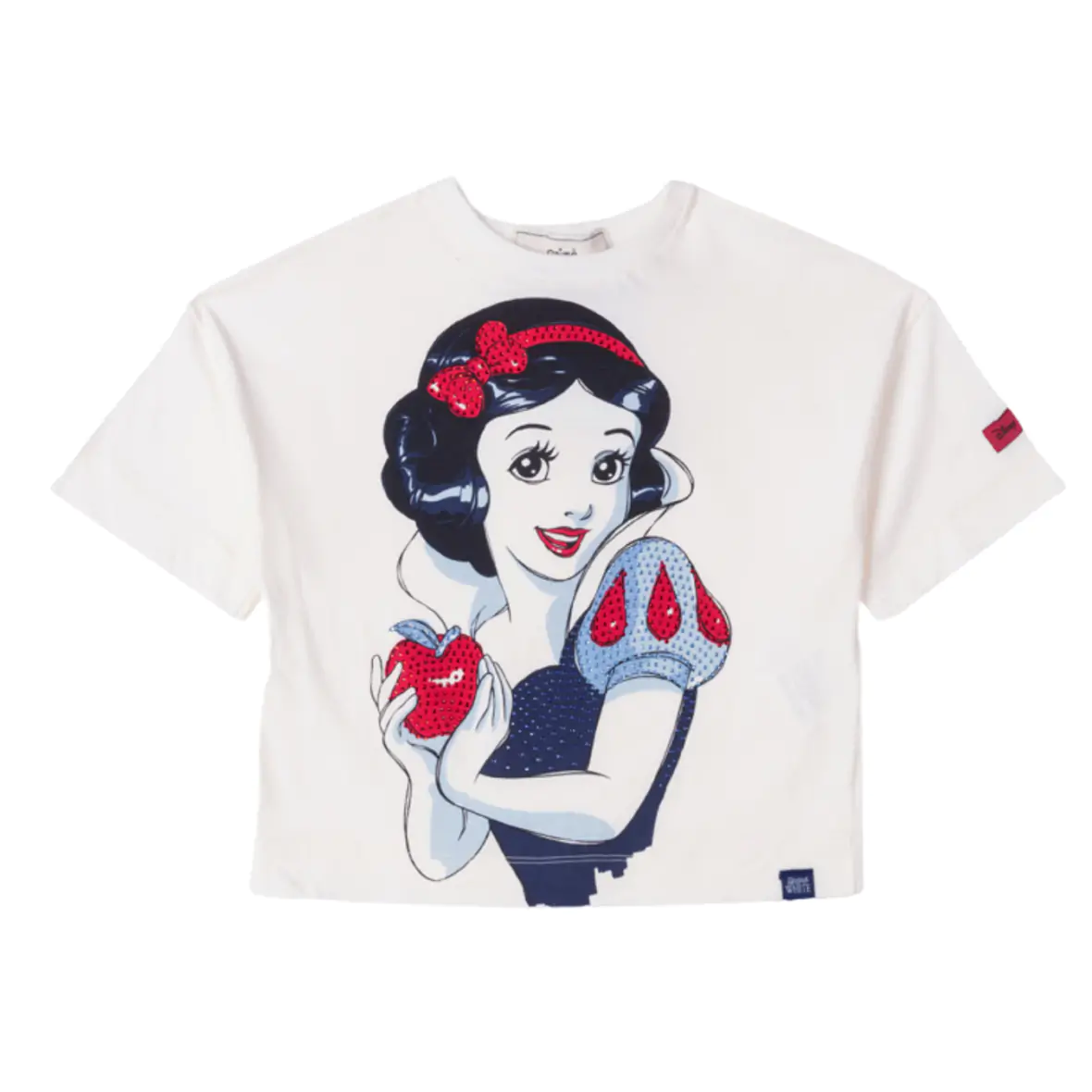 Blusa Infantil Branca de Neve com Maçã Animê