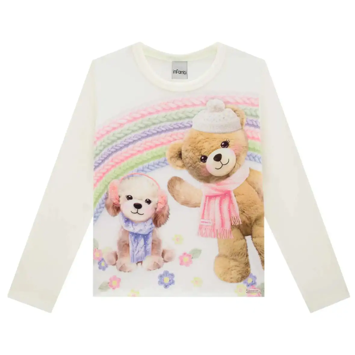 Blusa Infantil Manga Longa Estampada Infanti