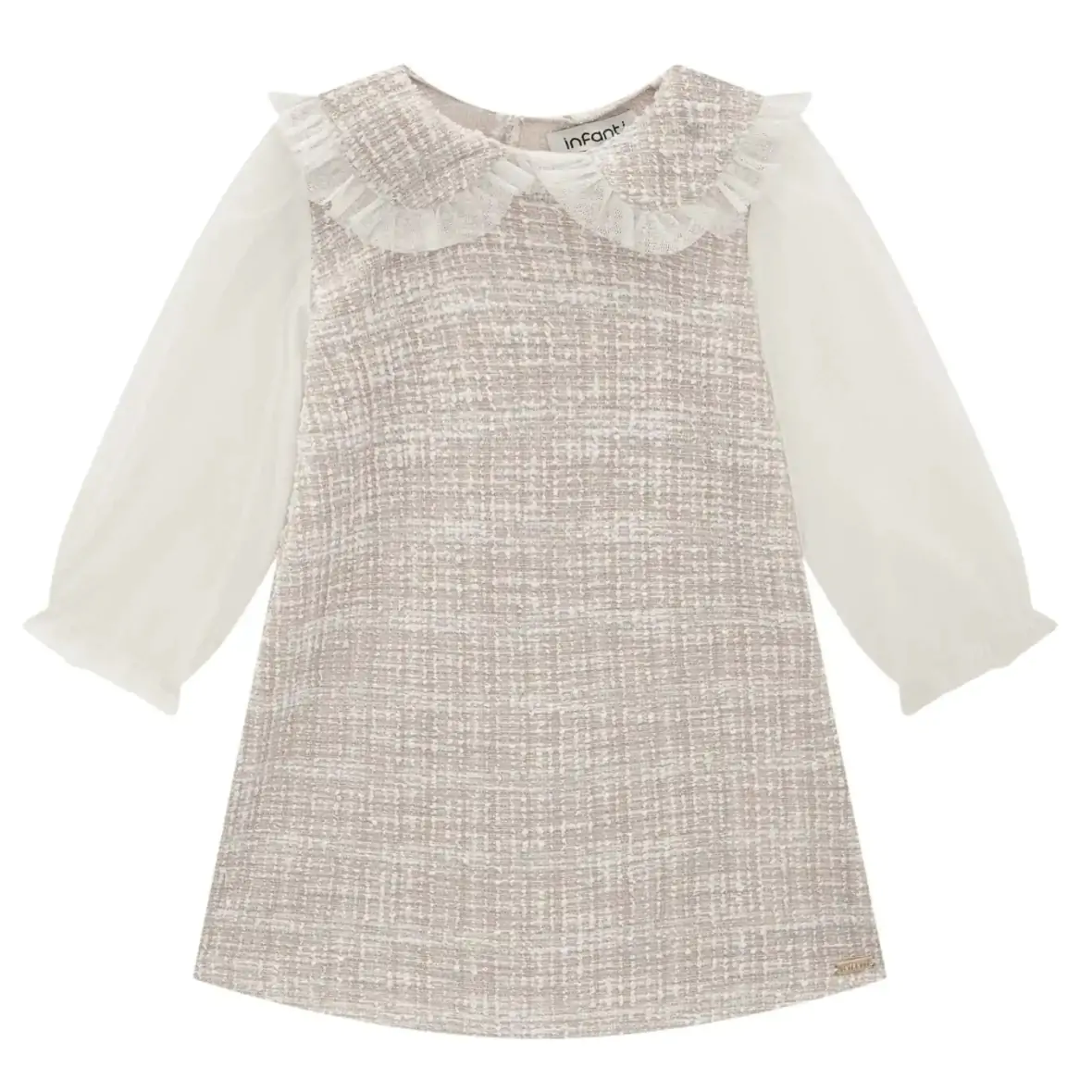 Vestido em Malha Tweed Brilho Infanti