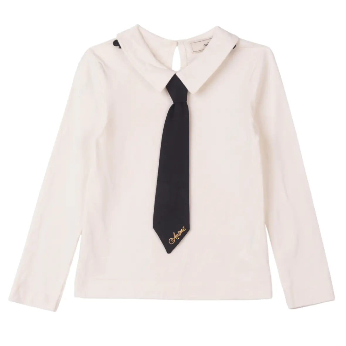 Blusa Infantil Manga Longa com Gravata Animê
